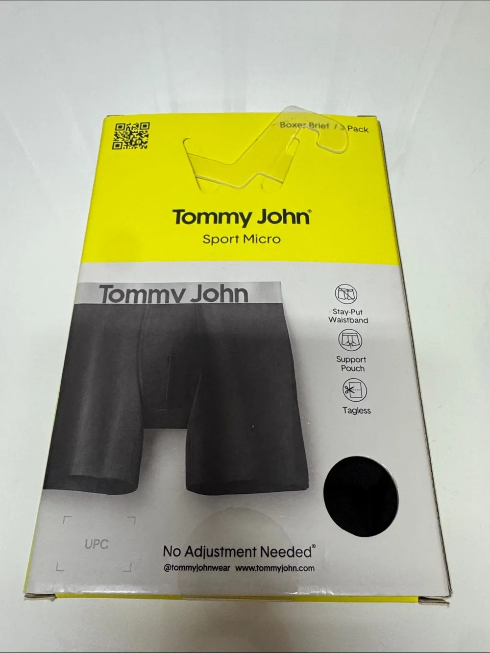 Tommy John Boxer Briefs Mens Medium 3 Pack Black